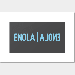 Enola Alone, blue Posters and Art